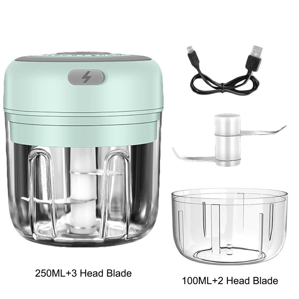 250/100ML Electric Mini Garlic Chopper USB Charging Masher Press Mincer Vegetable Chili Meat Grinder Food Chopper Kitchen Tools