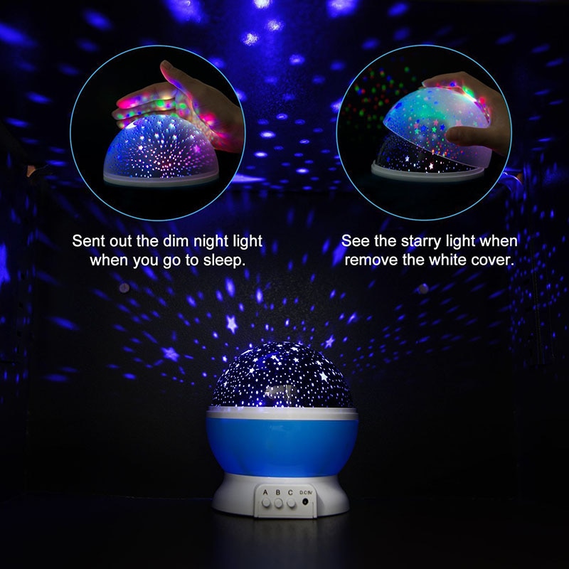 Star Projector Lamp Children Bedroom LED Night Light Baby Lamp