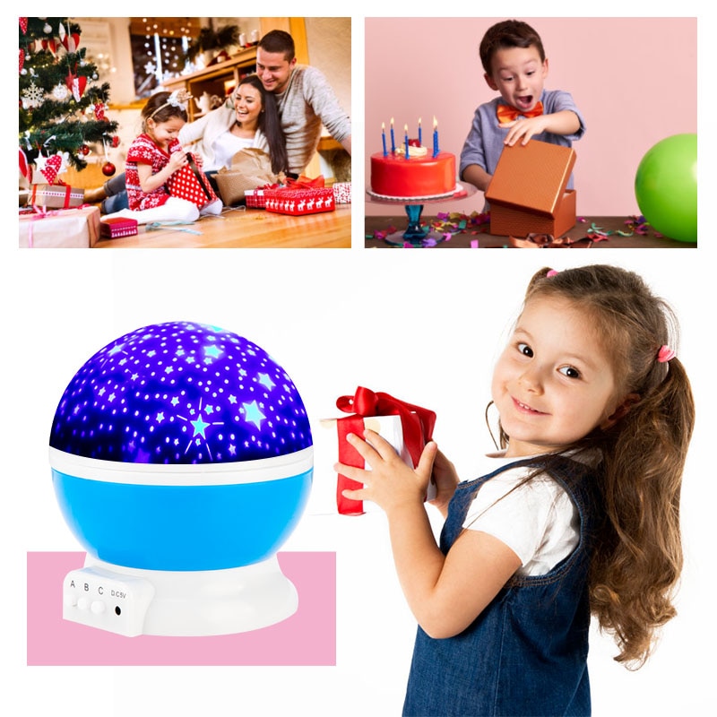 Star Projector Lamp Children Bedroom LED Night Light Baby Lamp