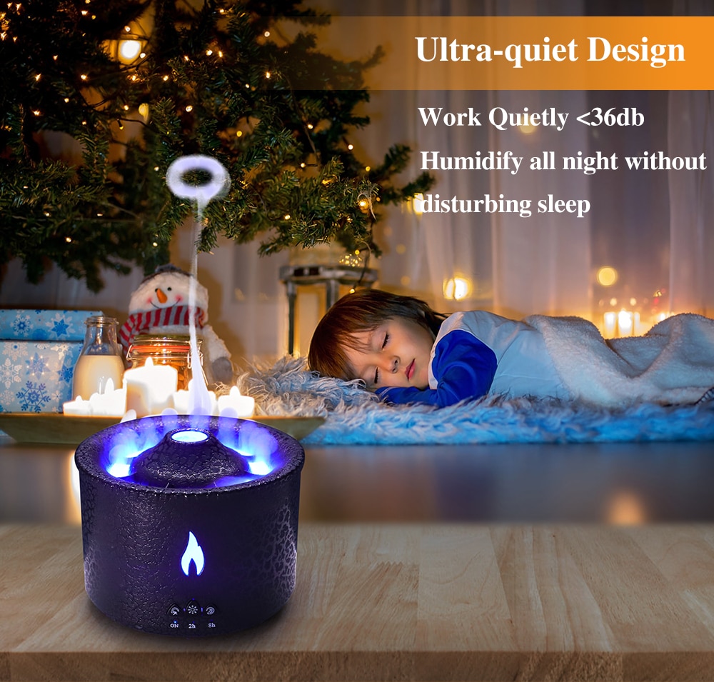 Flame Air Humidifier Essential for Bedroom Fragrance