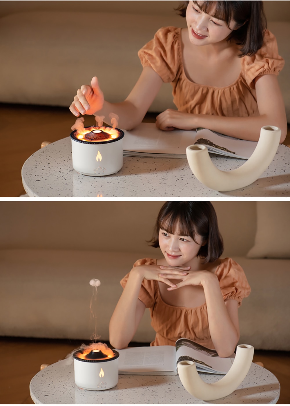 Flame Air Humidifier Essential for Bedroom Fragrance