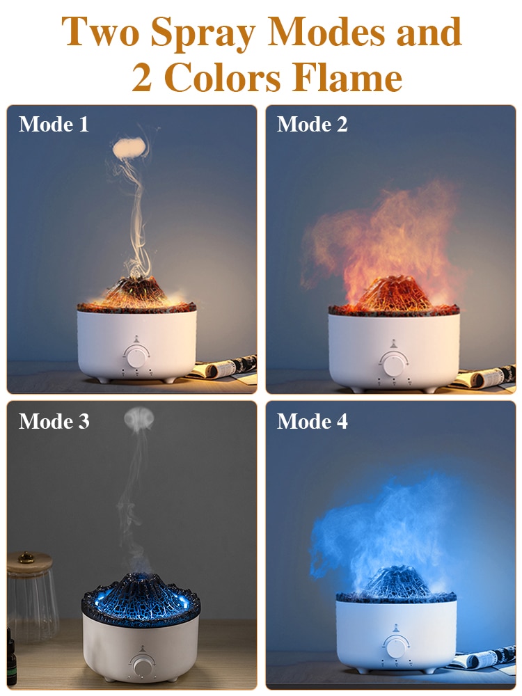 Flame Air Humidifier Essential for Bedroom Fragrance