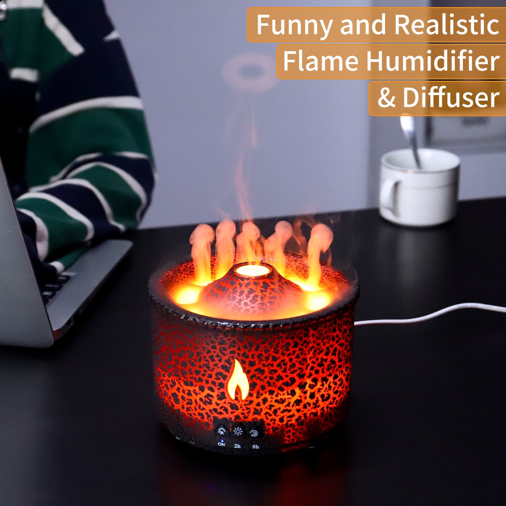 Flame Air Humidifier Essential for Bedroom Fragrance