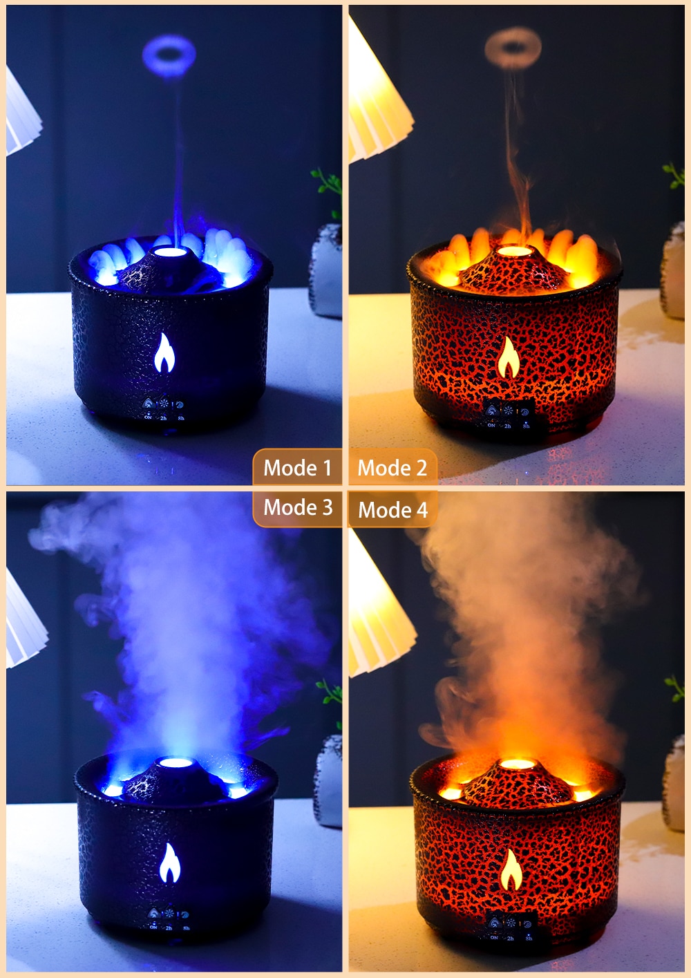 Flame Air Humidifier Essential for Bedroom Fragrance