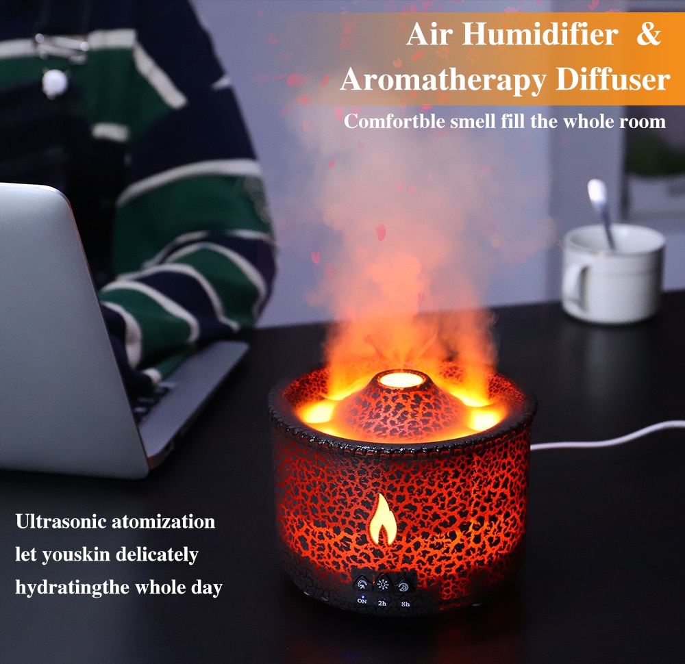 Flame Air Humidifier Essential for Bedroom Fragrance