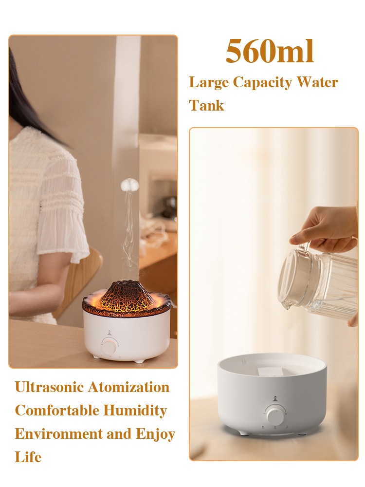 Flame Air Humidifier Essential for Bedroom Fragrance