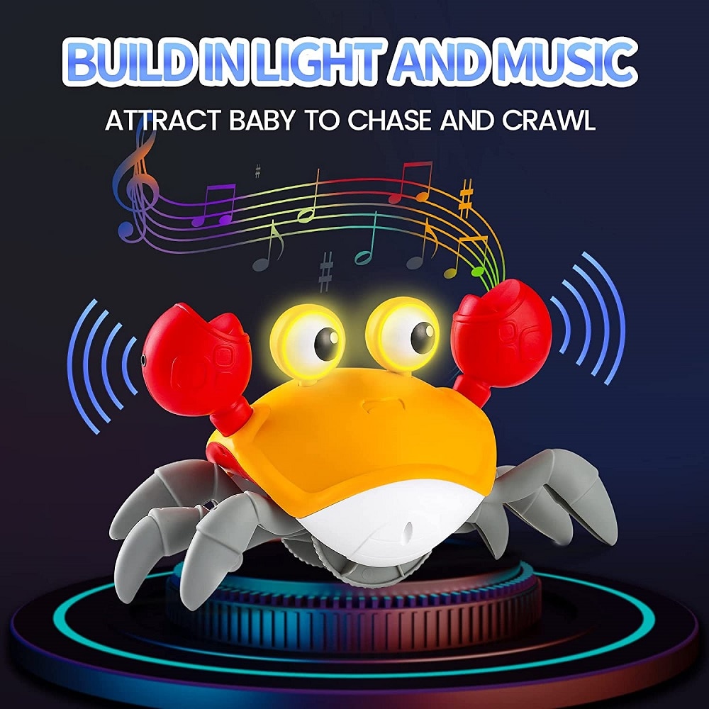 Crawling Crab Baby Toys With Music Led Light Up