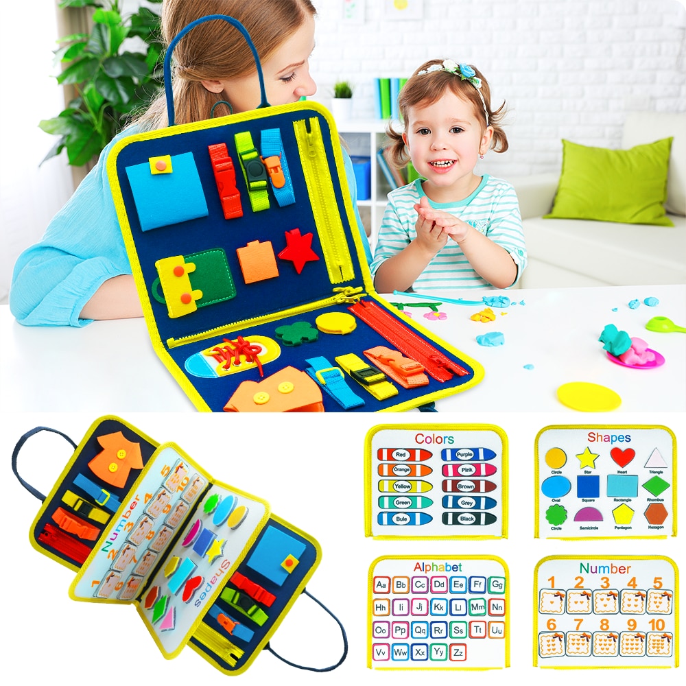 Toddler Busy Board Preschool Children Intelligence Learning Toys Sensory Montessori Board Baby Early Educational Toys