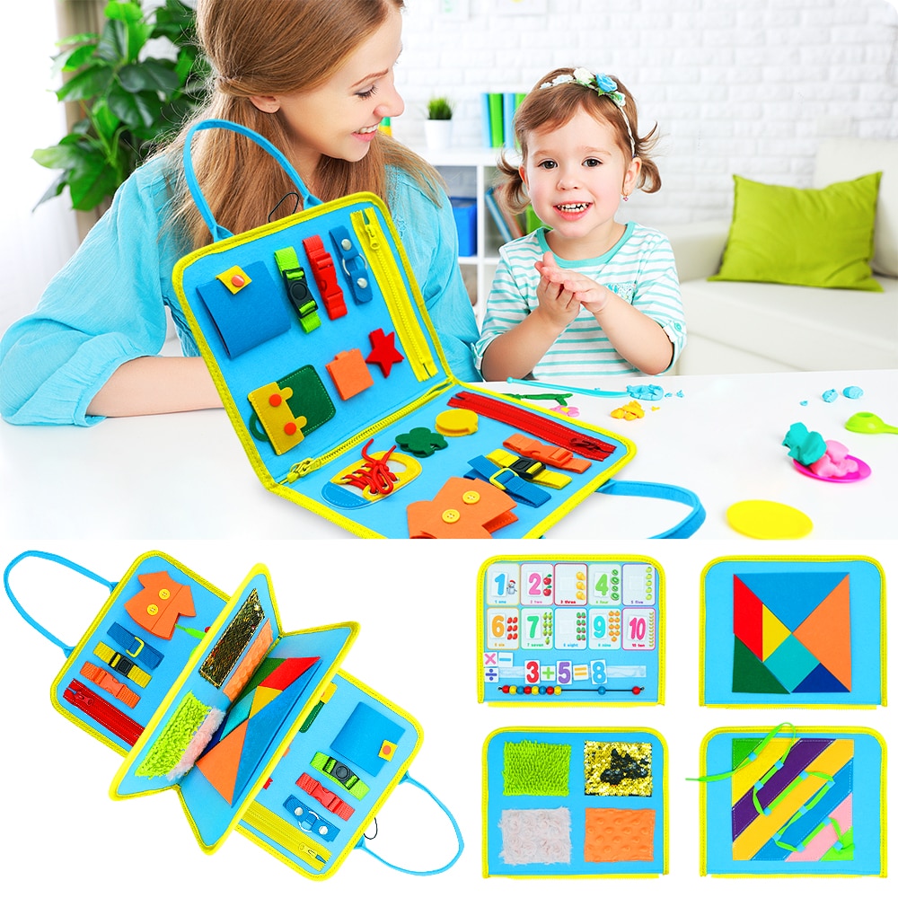 Toddler Busy Board Preschool Children Intelligence Learning Toys Sensory Montessori Board Baby Early Educational Toys