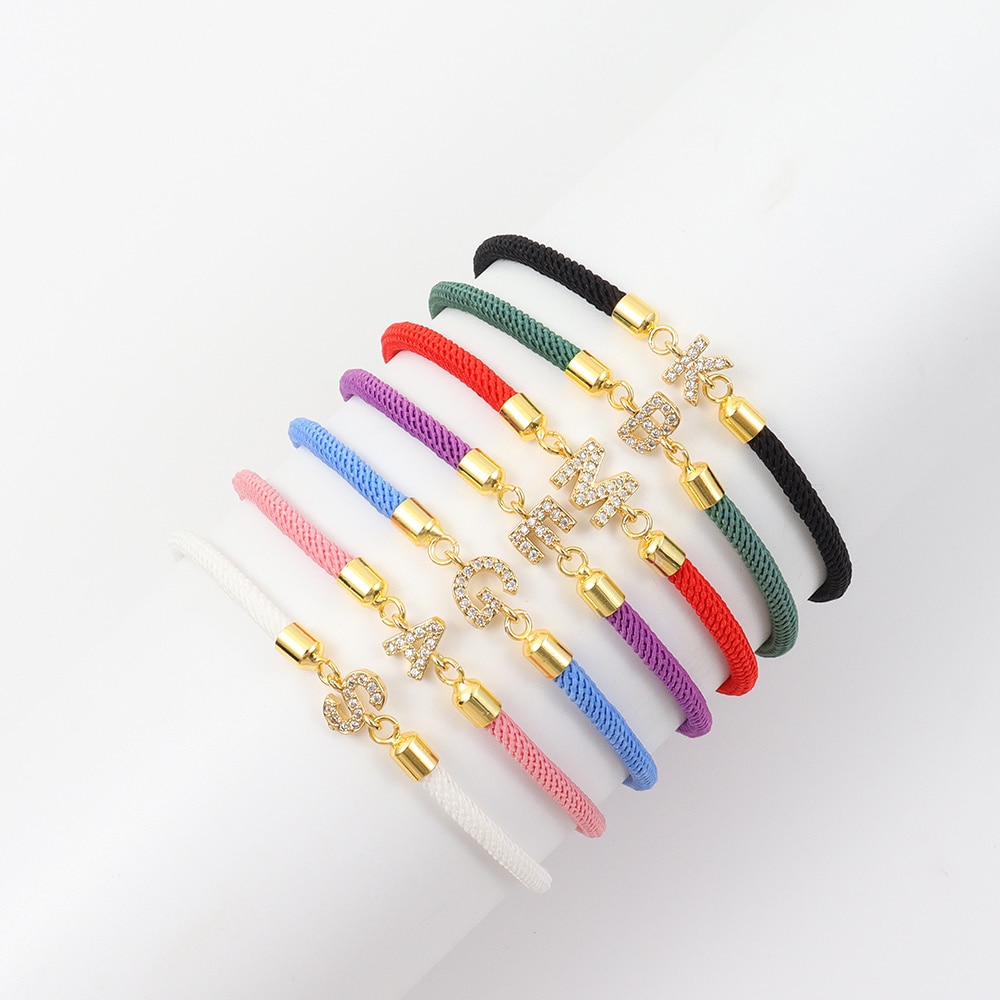 Colorful Adjustable Rope Charm Bracelet For Women Jewelry Gift