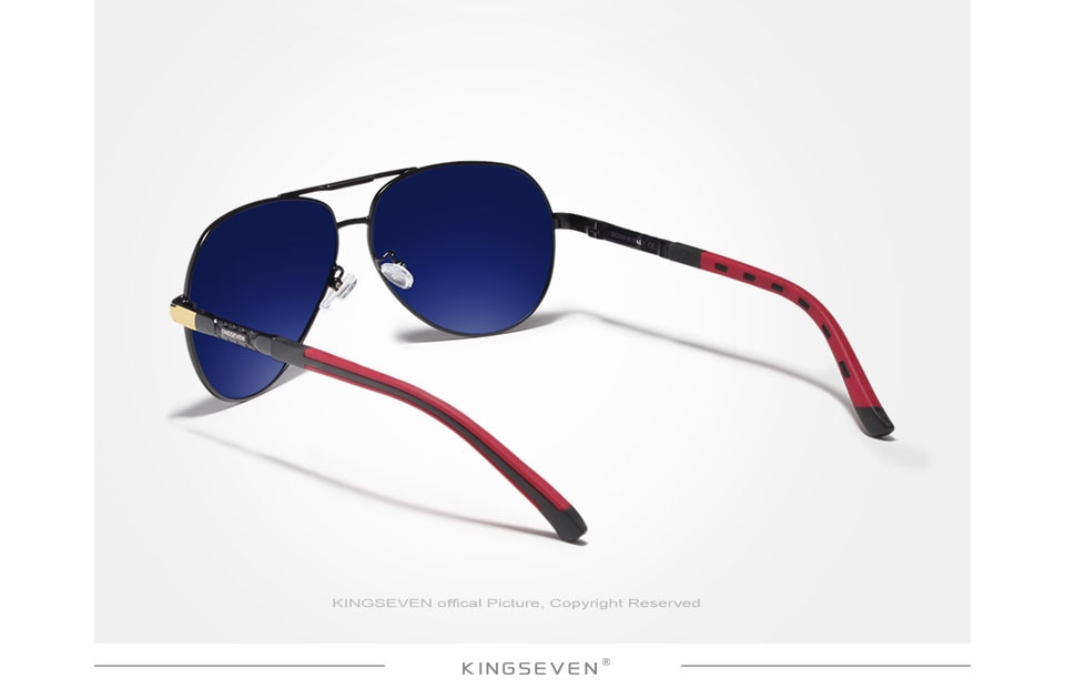 KINGSEVEN Men Vintage Aluminum Polarized Sunglasses Classic Brand Sun glasses Coating Lens Driving Eye wear For Men/Women