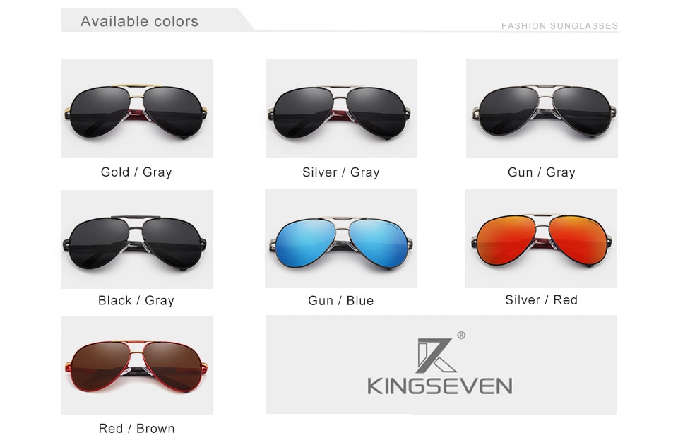 KINGSEVEN Men Vintage Aluminum Polarized Sunglasses Classic Brand Sun glasses Coating Lens Driving Eye wear For Men/Women