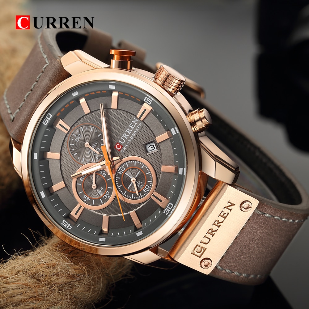 Luxury Brand Men Analog Digital Leather Sports Watches Men's Army Military Watch Man Quartz Clock