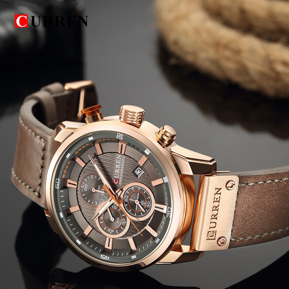 Luxury Brand Men Analog Digital Leather Sports Watches Men's Army Military Watch Man Quartz Clock