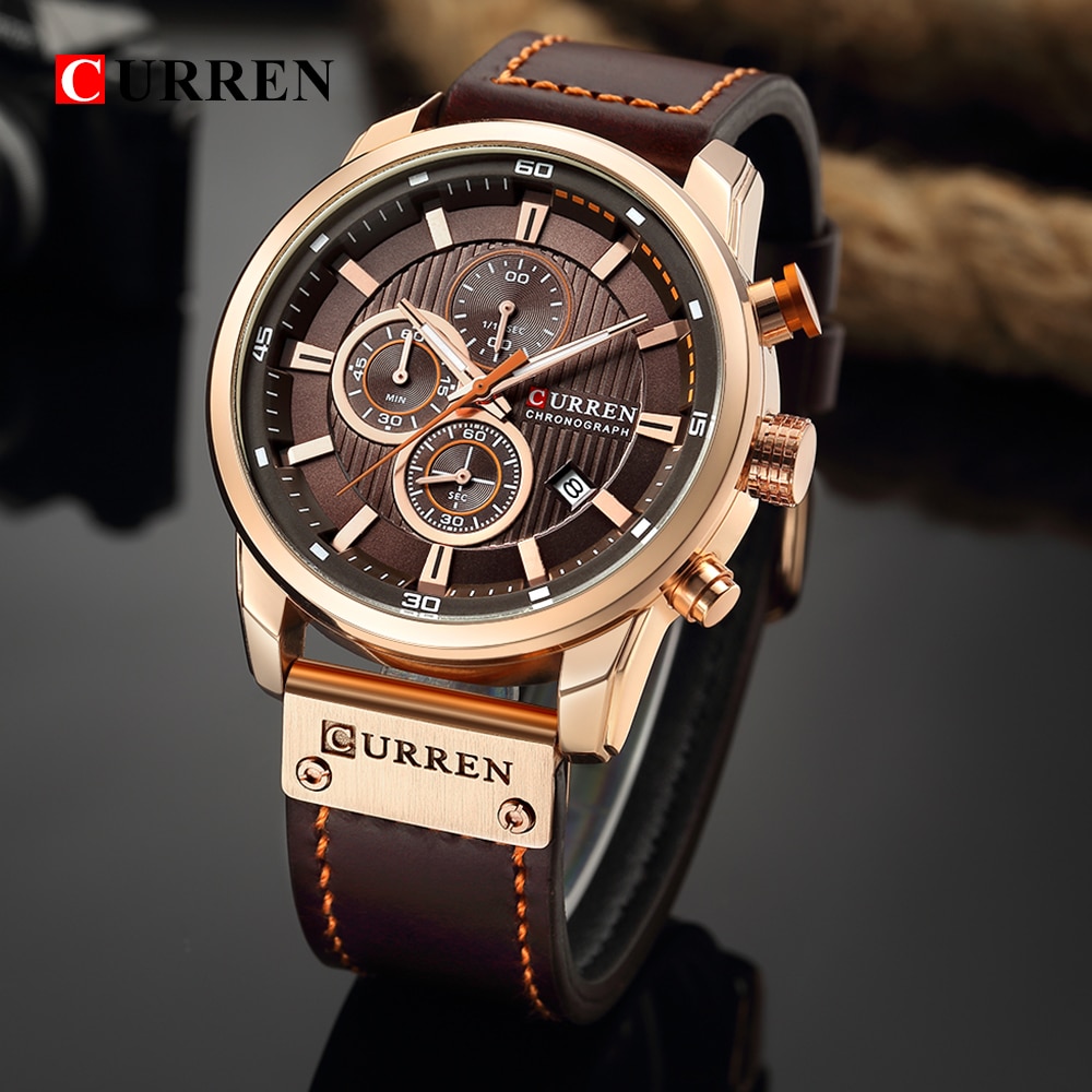 Luxury Brand Men Analog Digital Leather Sports Watches Men's Army Military Watch Man Quartz Clock