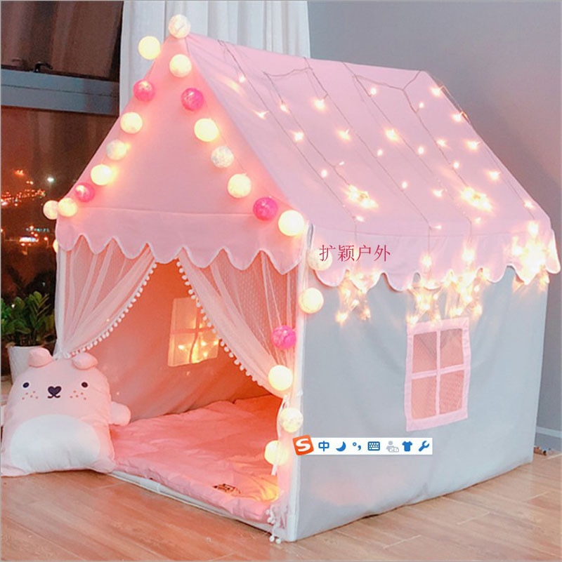 Portable Children's Tent Folding Kids Tents Tipi Baby Play House Large Girls Pink Princess Castle Child Room Decor