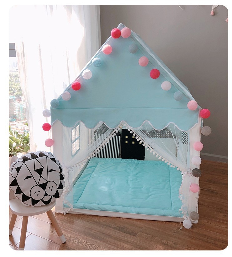 Portable Children's Tent Folding Kids Tents Tipi Baby Play House Large Girls Pink Princess Castle Child Room Decor