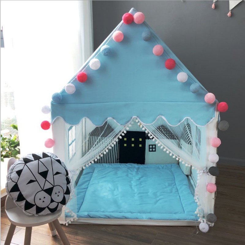 Portable Children's Tent Folding Kids Tents Tipi Baby Play House Large Girls Pink Princess Castle Child Room Decor