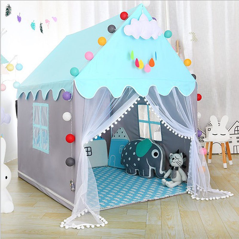 Portable Children's Tent Folding Kids Tents Tipi Baby Play House Large Girls Pink Princess Castle Child Room Decor