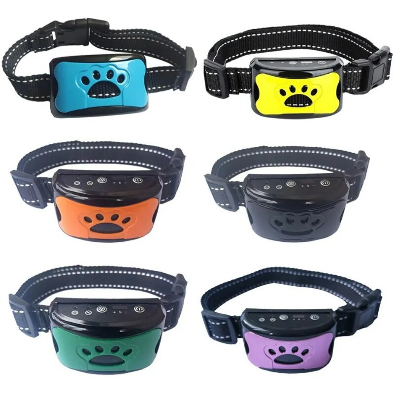 Pet Dog AntiBarking USB Electric Ultrasonic Dogs Stop Barking Vibration Anti Bark Collar Automatic Collar Dog Training Collars