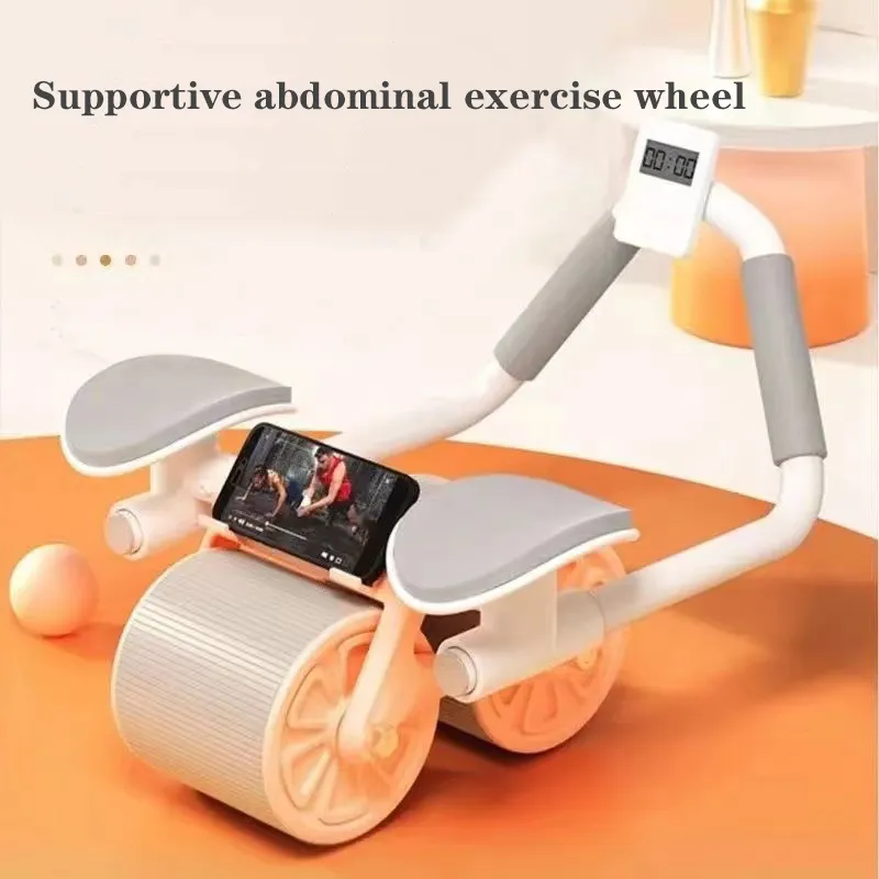 xCool 2-in-1 Widen Automatic Rebound Ab Roller Wheel with Elbow Support