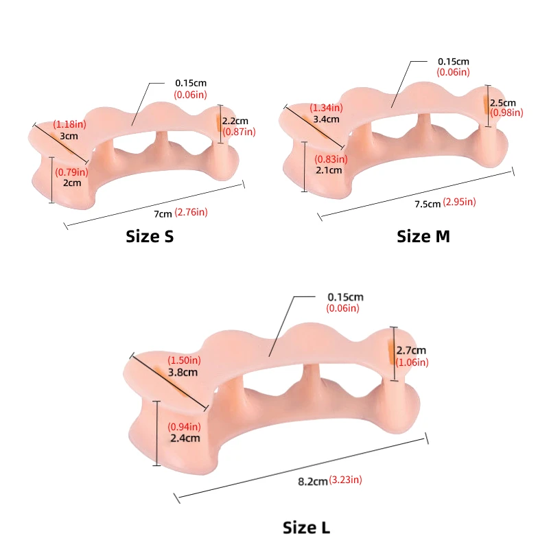 Toe Spacers Empower Your Feet The #1 kit designed to correct your feet  for Men & Women Small (2 Pairs)