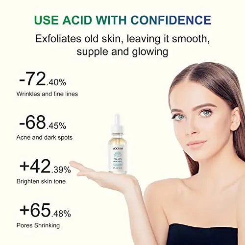 Skin Whitening Serum with Malic Acid and Citric Acid Peeling Solution Face Exfoliator for Face