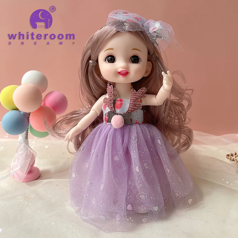 16cm Flower Fairy BJD Doll - Colorful Clothes