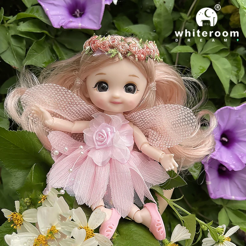 16cm Flower Fairy BJD Doll - Colorful Clothes