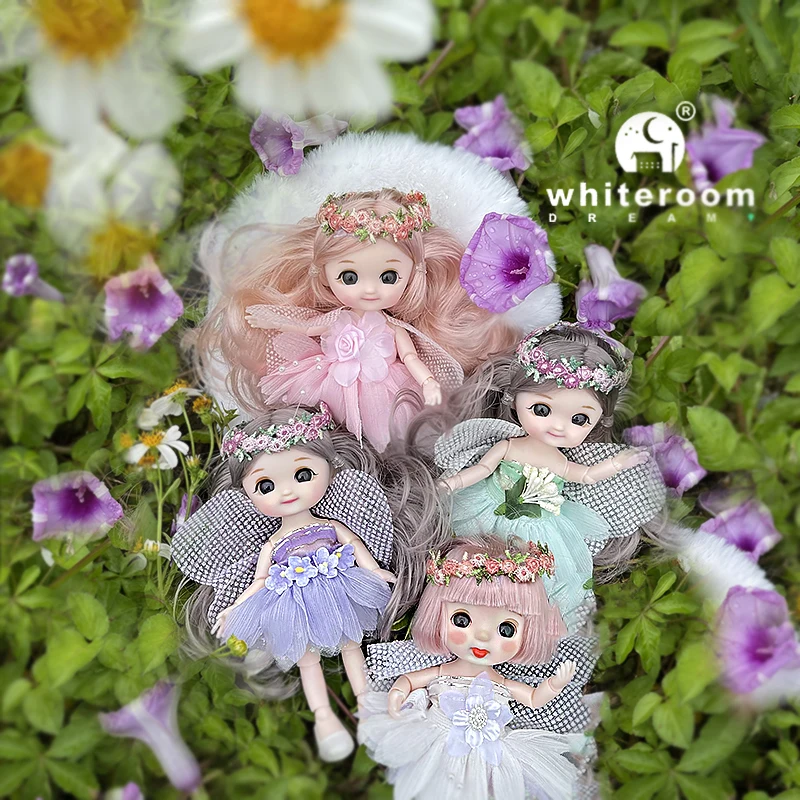 16cm Flower Fairy BJD Doll - Colorful Clothes