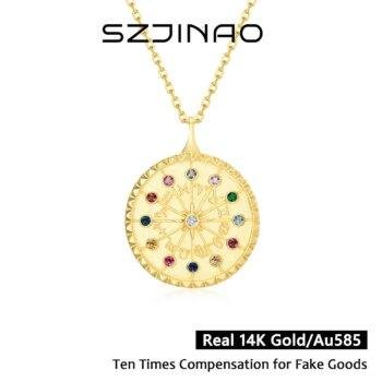 Zodiac Signs Pendant 14K Gold for Women