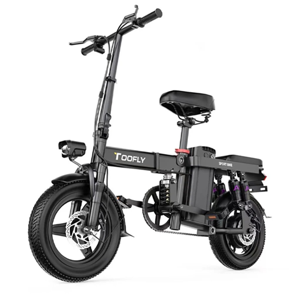 Folding Electric Bicycle TOOFLY GS5 500W Peak Motor 48V15AH Battery City Riding Electric Bike Adult Commuter Speed 32Km/h E-bike