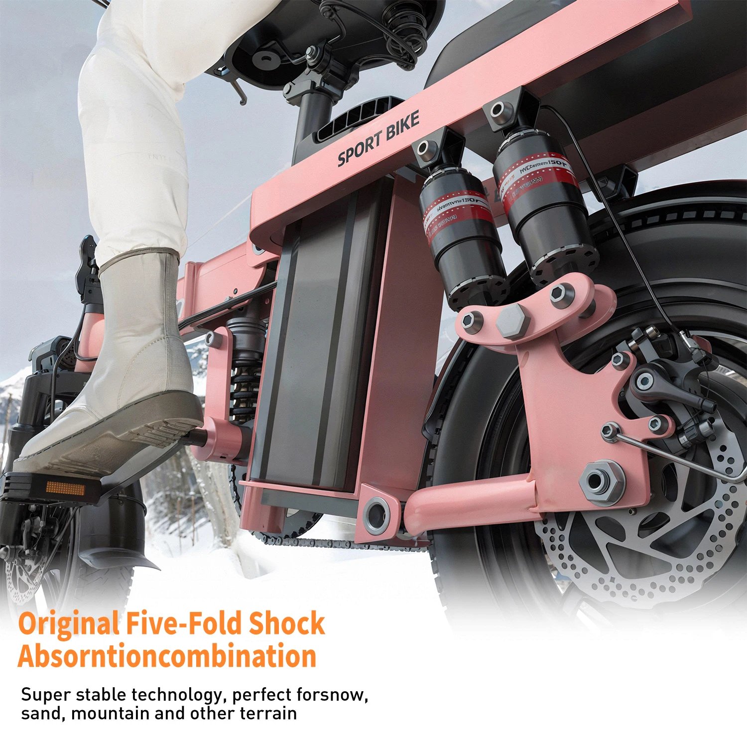 Folding Electric Bicycle TOOFLY GS5 500W Peak Motor 48V15AH Battery City Riding Electric Bike Adult Commuter Speed 32Km/h E-bike