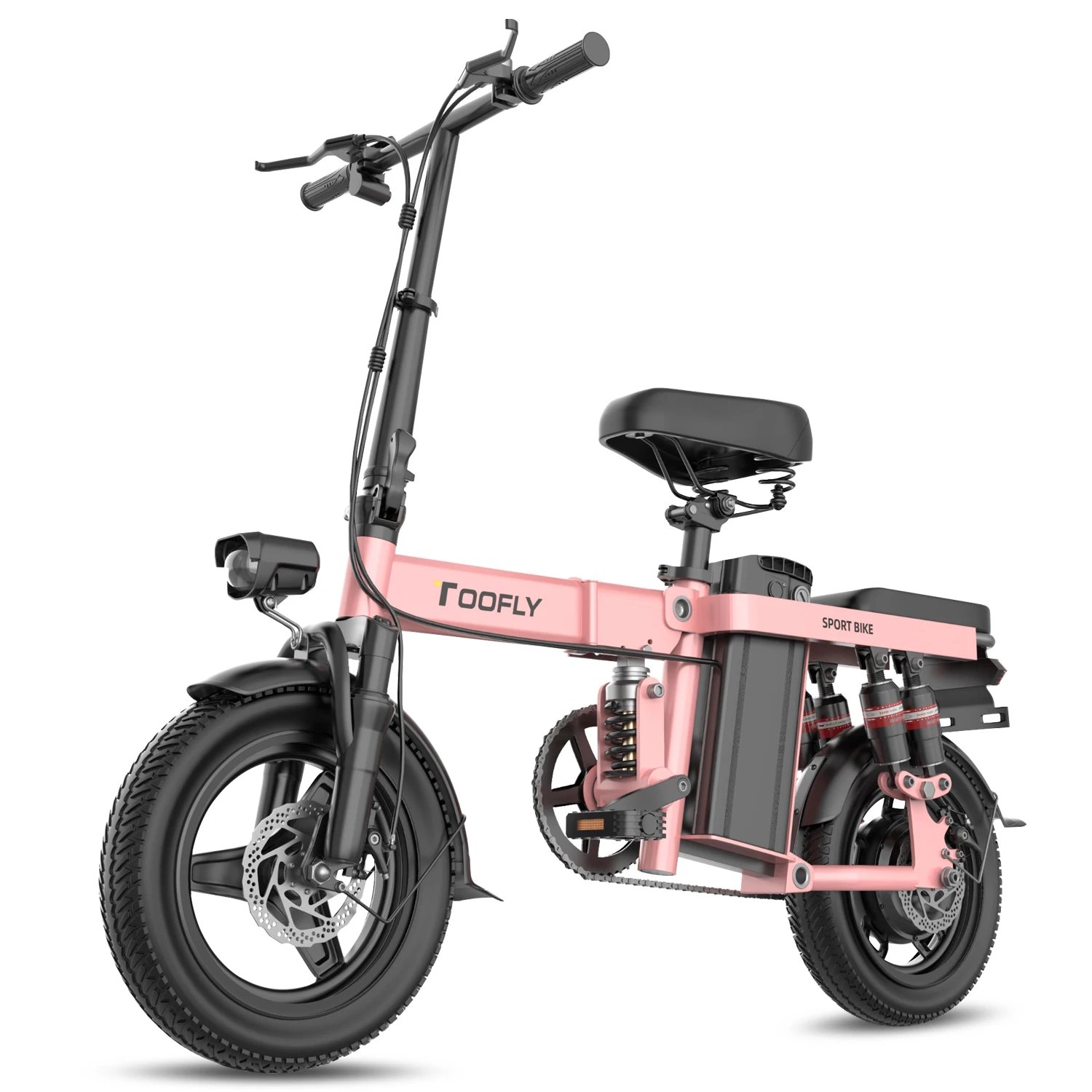 Folding Electric Bicycle TOOFLY GS5 500W Peak Motor 48V15AH Battery City Riding Electric Bike Adult Commuter Speed 32Km/h E-bike