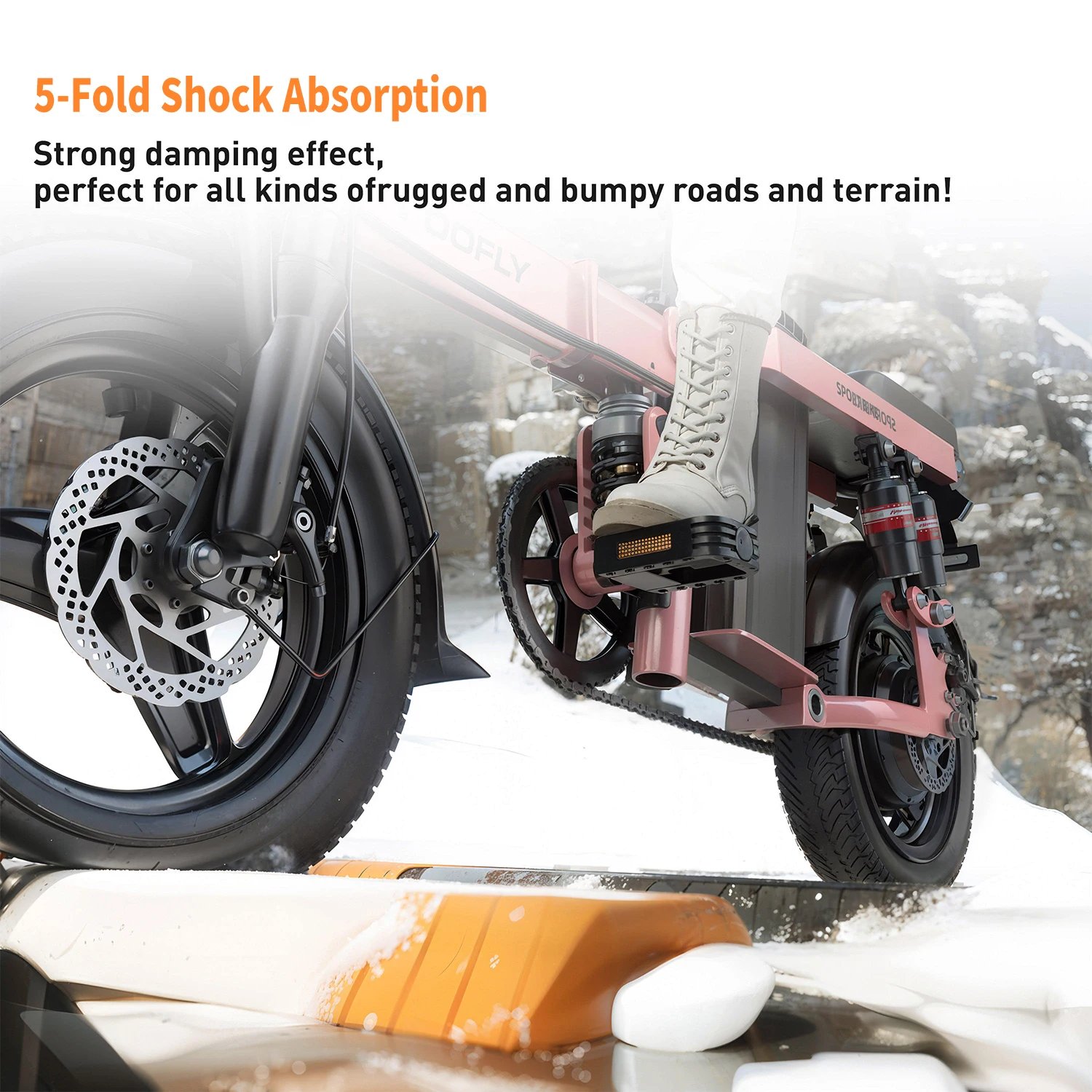 Folding Electric Bicycle TOOFLY GS5 500W Peak Motor 48V15AH Battery City Riding Electric Bike Adult Commuter Speed 32Km/h E-bike