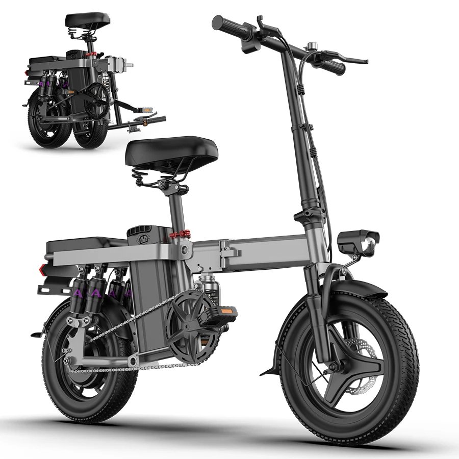 Folding Electric Bicycle TOOFLY GS5 500W Peak Motor 48V15AH Battery City Riding Electric Bike Adult Commuter Speed 32Km/h E-bike