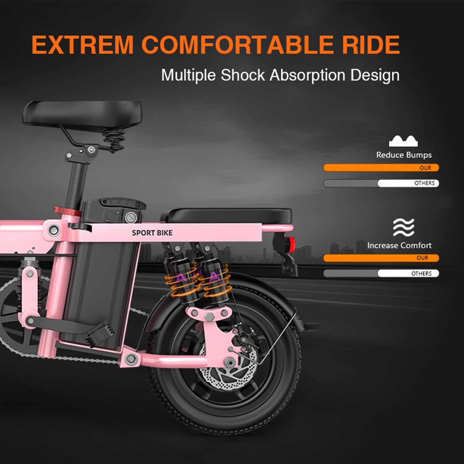 Folding Electric Bicycle TOOFLY GS5 500W Peak Motor 48V15AH Battery City Riding Electric Bike Adult Commuter Speed 32Km/h E-bike