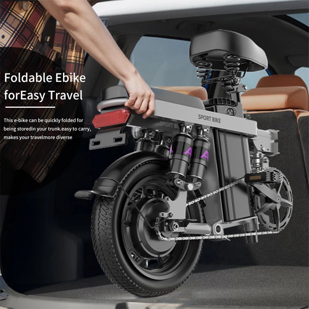 Folding Electric Bicycle TOOFLY GS5 500W Peak Motor 48V15AH Battery City Riding Electric Bike Adult Commuter Speed 32Km/h E-bike