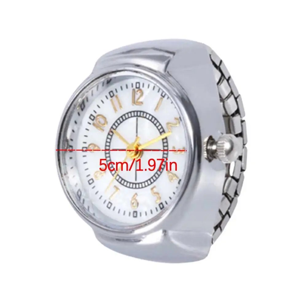 Mini Couple Watches For Women Men Ring Watch Round Dial Arabic Numerals Analog Quartz Ring Watches Ladies Finger Ring Watch Gift
