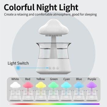 Colorful Night Light Mini Water Diffuser Relieve Fatigues Home Decor for Bedroom Kids Room