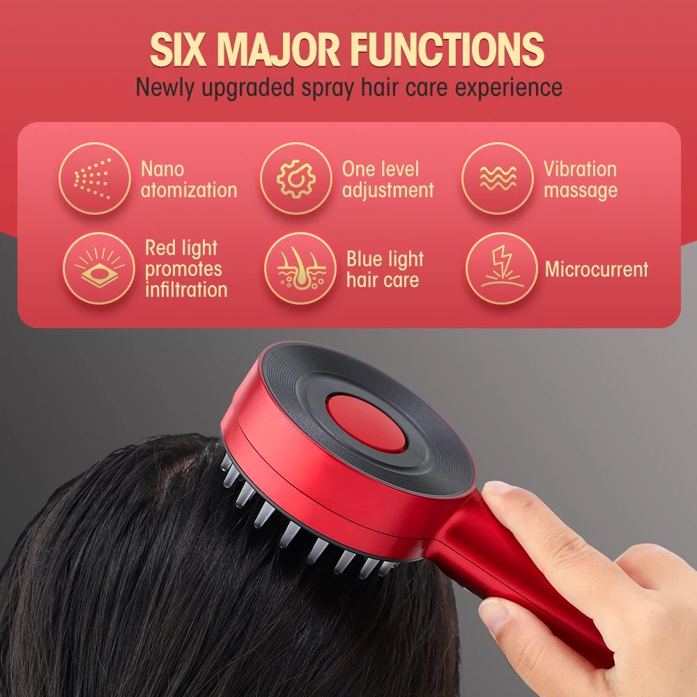 3 Modes Electric Massage Comb Portable Red Light Laser Comb for Hair