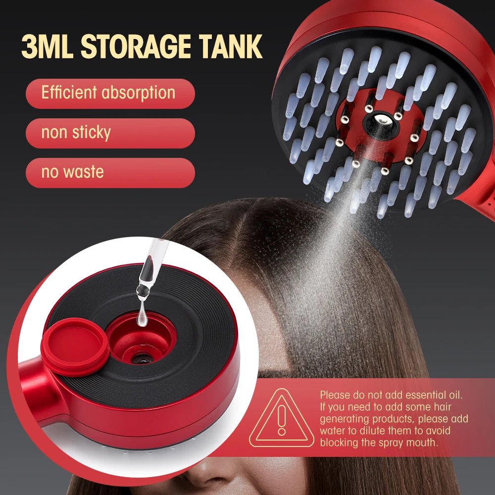 3 Modes Electric Massage Comb Portable Red Light Laser Comb for Hair
