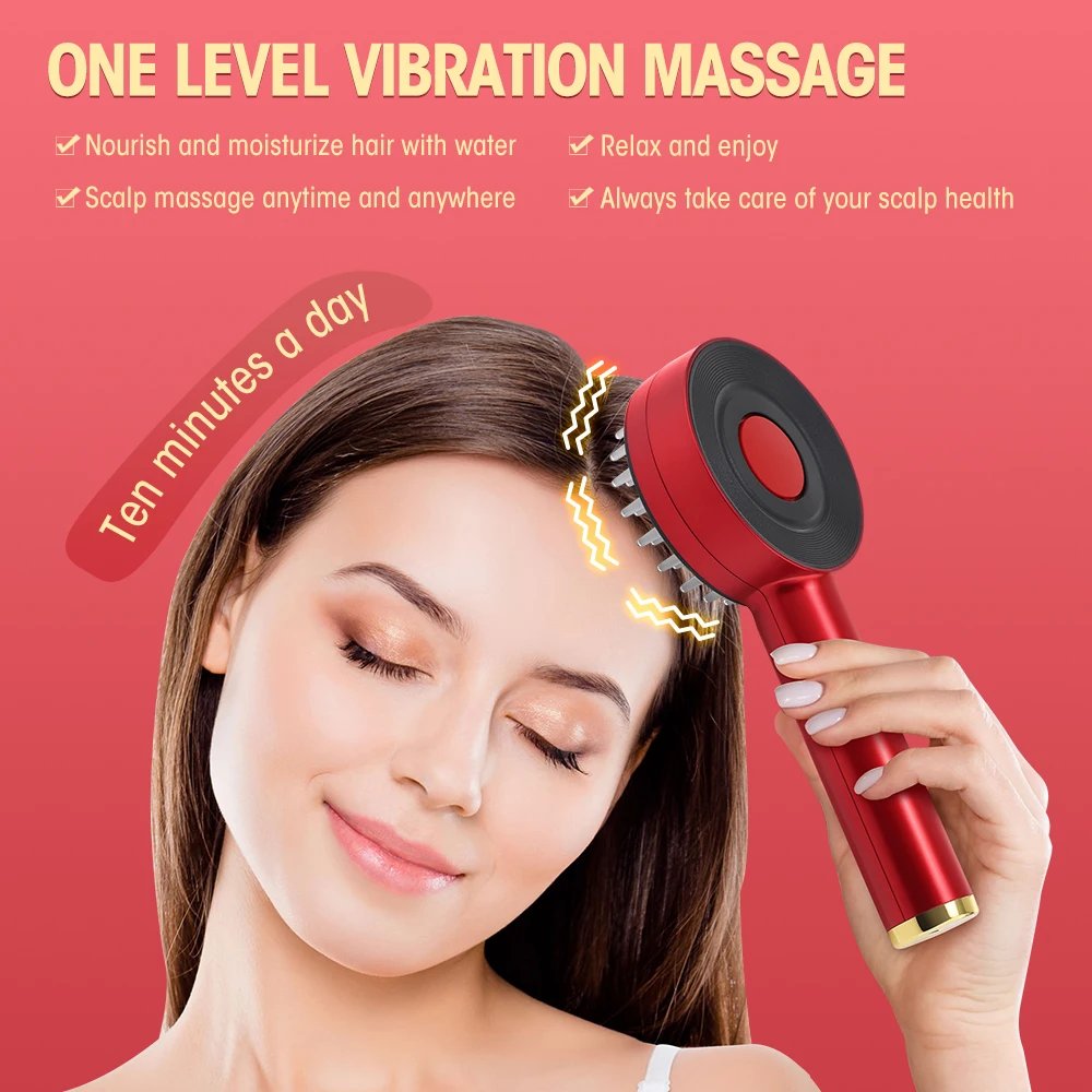 3 Modes Electric Massage Comb Portable Red Light Laser Comb for Hair