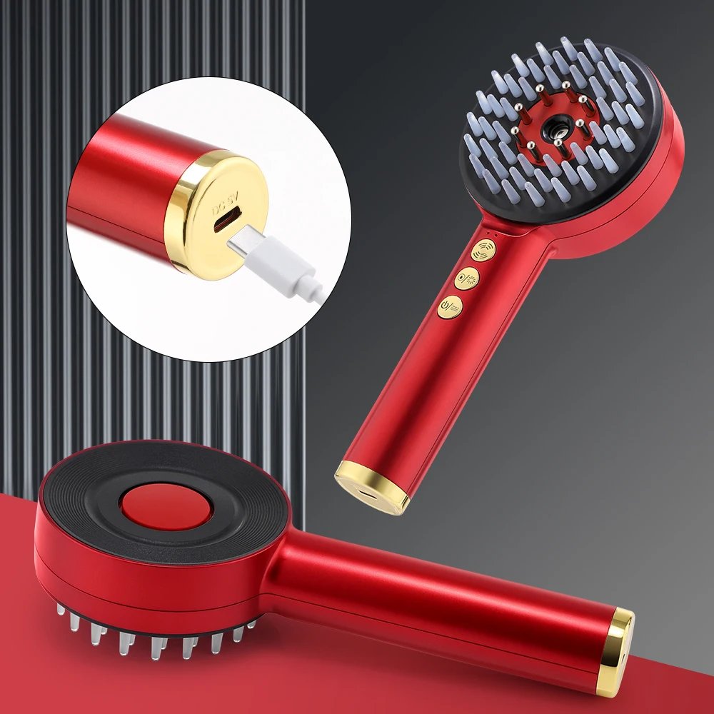 3 Modes Electric Massage Comb Portable Red Light Laser Comb for Hair