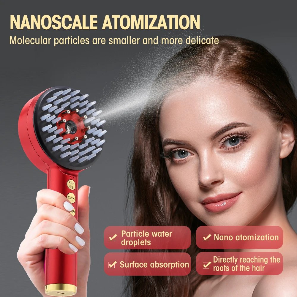 3 Modes Electric Massage Comb Portable Red Light Laser Comb for Hair