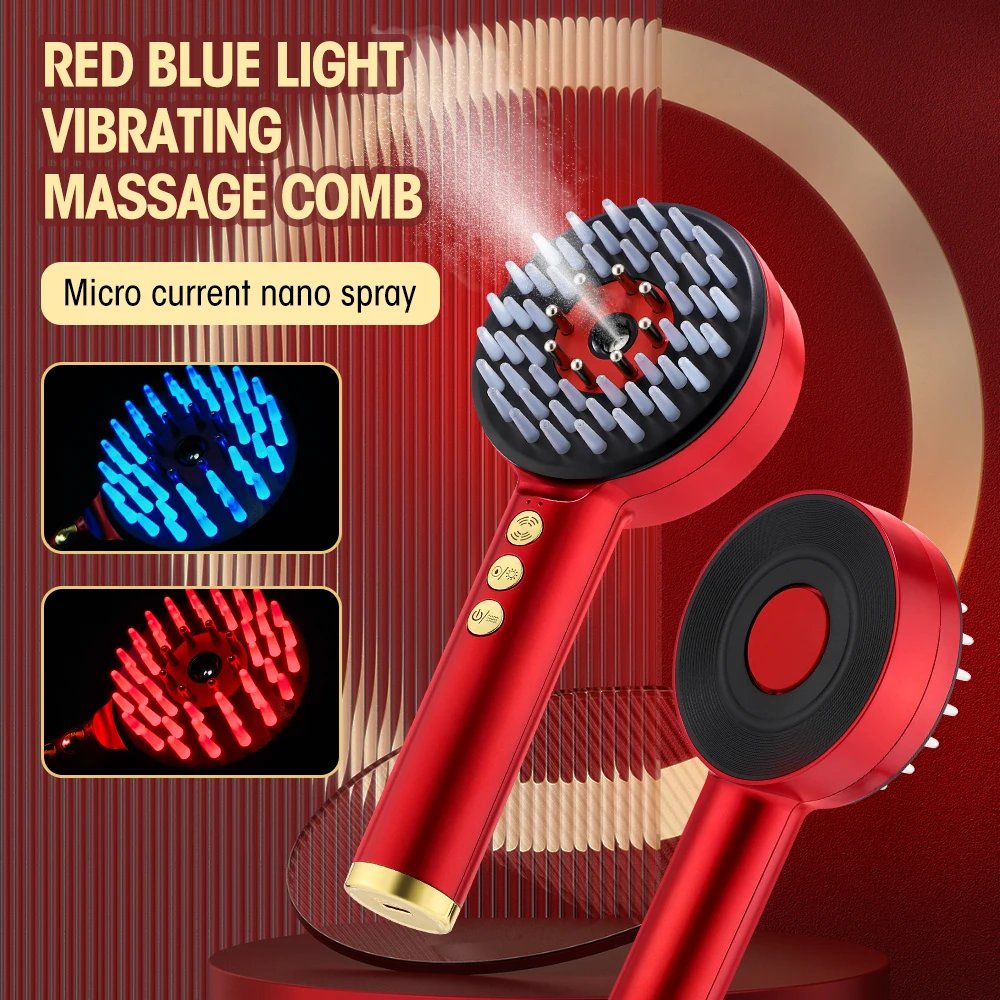 3 Modes Electric Massage Comb Portable Red Light Laser Comb for Hair