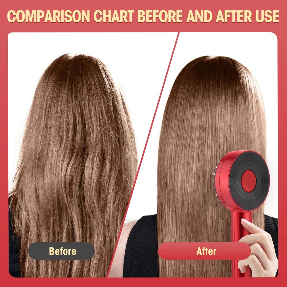 3 Modes Electric Massage Comb Portable Red Light Laser Comb for Hair