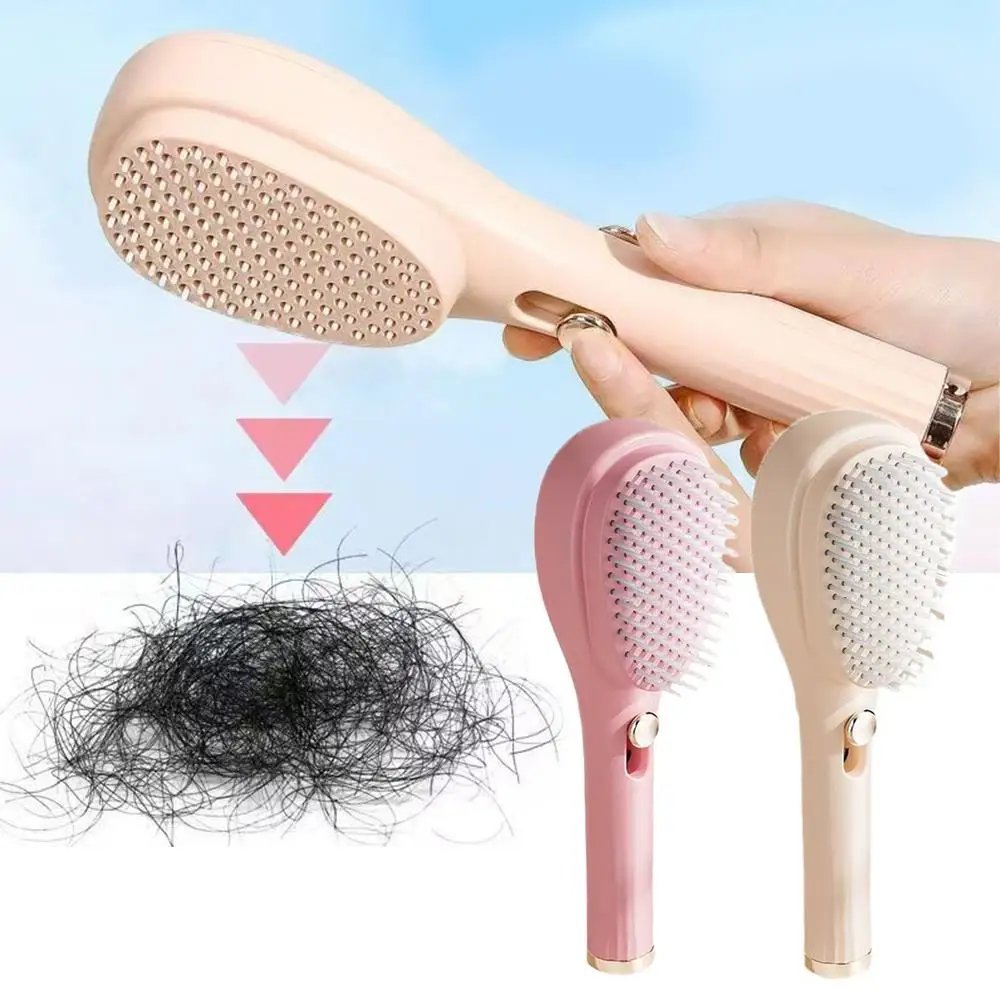 Self-Cleaning Hairbrush Scalp Massage Brush Anti-Static Hair Comb Salon Styling Tool Portable Retractable Magic Fluffy Hair Comb