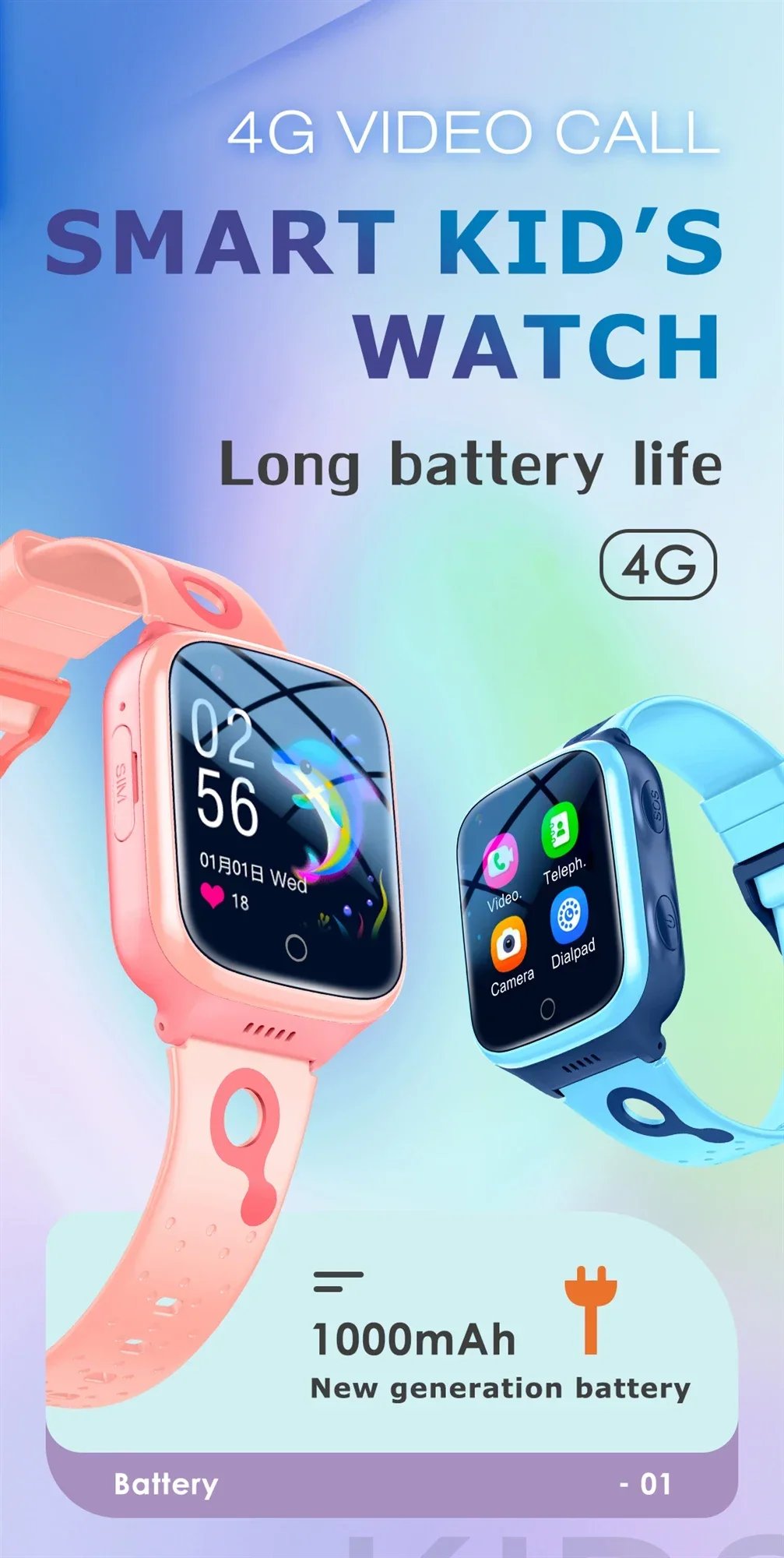 Kids Smart Watch 4g GPS WiFi Phone Watch