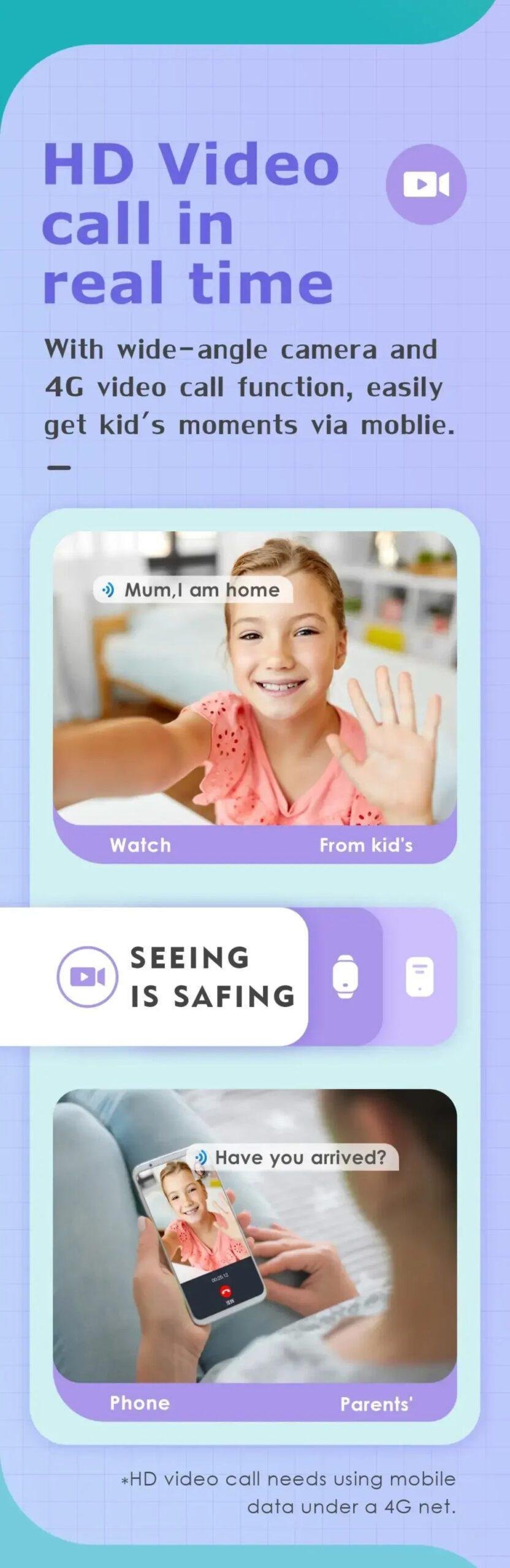 Kids Smart Watch 4g GPS WiFi Phone Watch